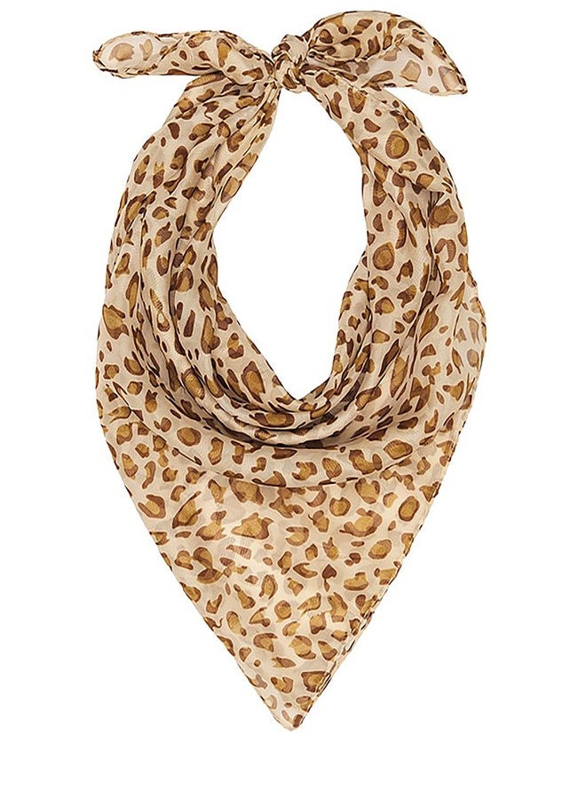 CXQRR Summer-Cheetah-Scarf for Women-Lightweight Square Elegant Wrap Neck Leopard-Fashion Feeling Head Scarfs 26× 26 Inches - Image 1